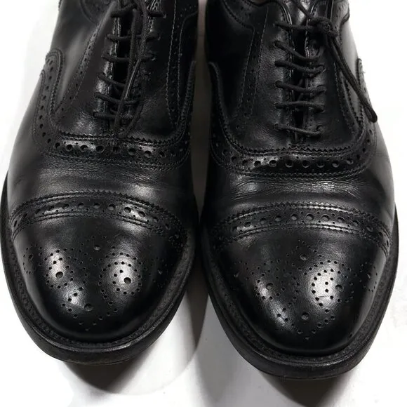 Allen Edmonds Strand Mens Shoes 9 D Black Leather Cap Toe Comfort Oxford Dress