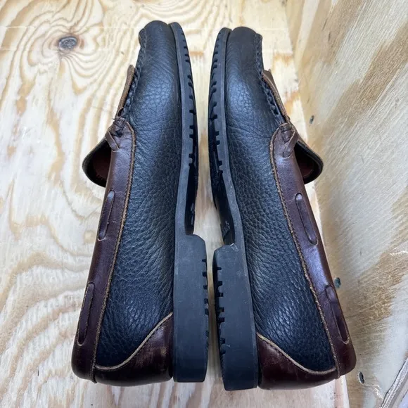 Allen Edmunds Loafers Nashua Men's Shoes 11.5 D Black Brown Tassel Slip On Grad