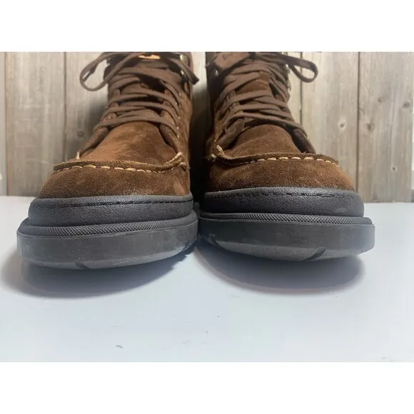 Allen Edmunds Sawyer Lace-up Weatherproof Boot Brown Suede Mens Shoe Size 10 D