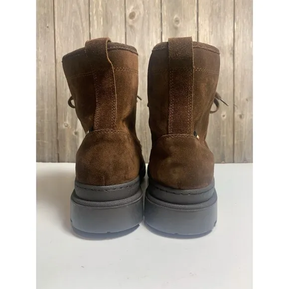 Allen Edmunds Sawyer Lace-up Weatherproof Boot Brown Suede Mens Shoe Size 10 D