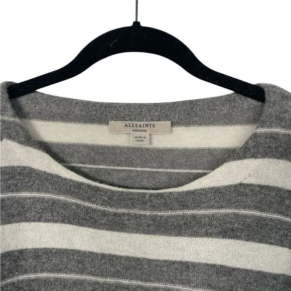 AllSaints Cassia Wool Oversized Striped Sweater M