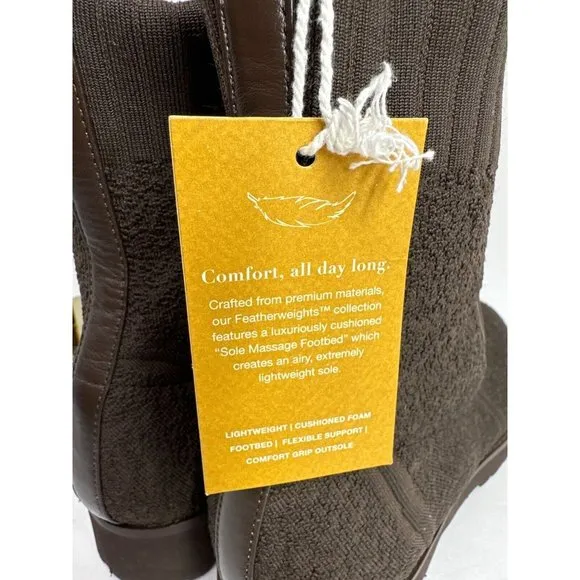 Andre Assous Womens 9 Pisces Featherweight Brown Sock Boots NEW $104 Retail