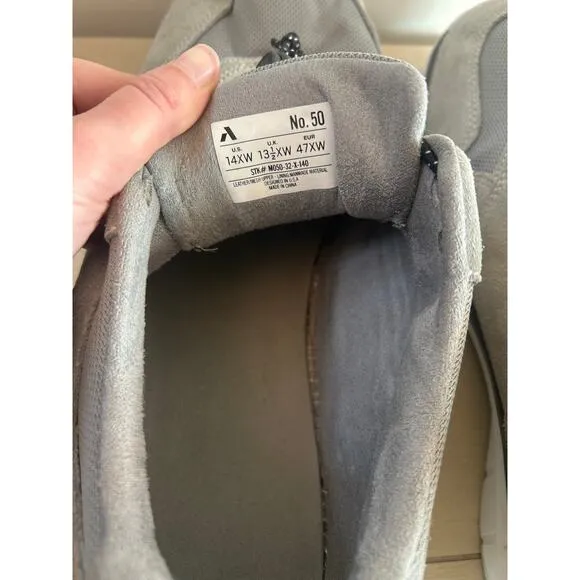 Anodyne Mens No. 50 Sport Diabetic Trainers Running Shoes Size 14W Gray Grey
