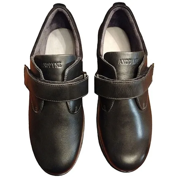 ANODYNE NO. 67 Casual Comfort Shoes, Size 9 Wide, Black Leather,  LIKE NEW! NWOT