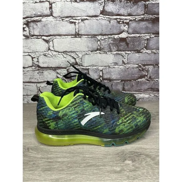 Anta Green Blue Synthetic Lace Up Gym Basketball Shoes Men’s Sz 42.5EU/9M US