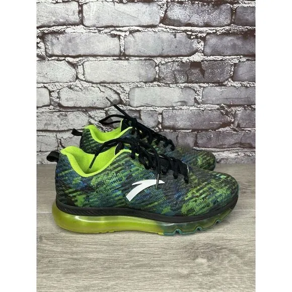 Anta Green Blue Synthetic Lace Up Gym Basketball Shoes Men’s Sz 42.5EU/9M US