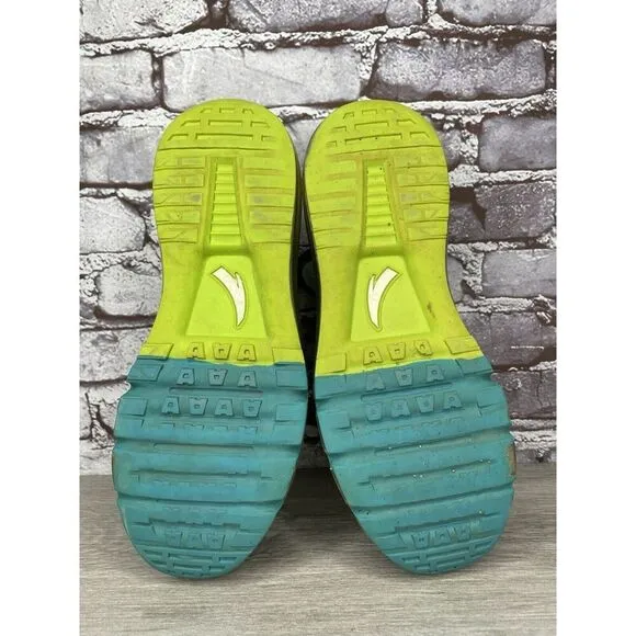 Anta Green Blue Synthetic Lace Up Gym Basketball Shoes Men’s Sz 42.5EU/9M US