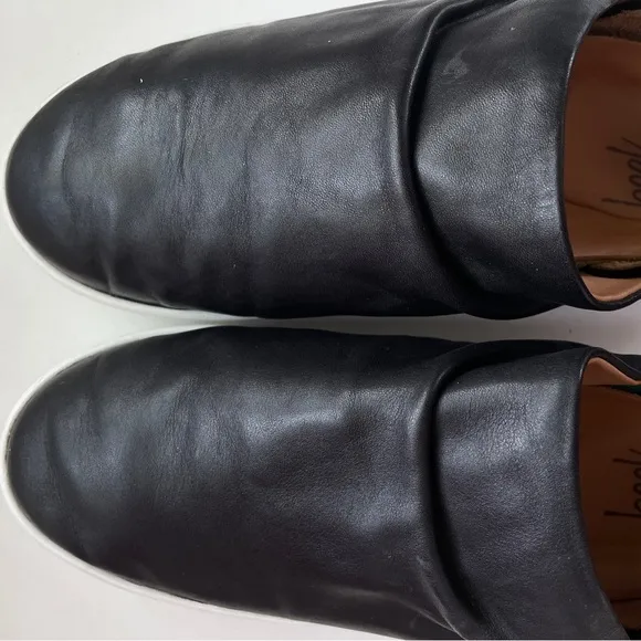 Anthropologie Beek Jay Black Leather Slip-On Loafer Sneaker Comfort Shoes 9
