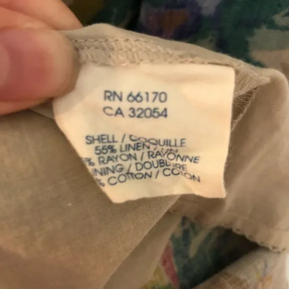 Anthropologie Linen Blend Floral Watercolor Dress 6