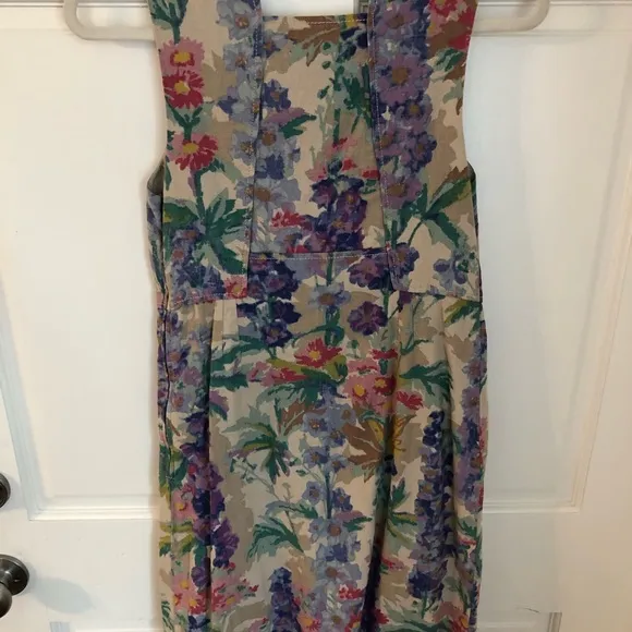 Anthropologie Linen Blend Floral Watercolor Dress 6
