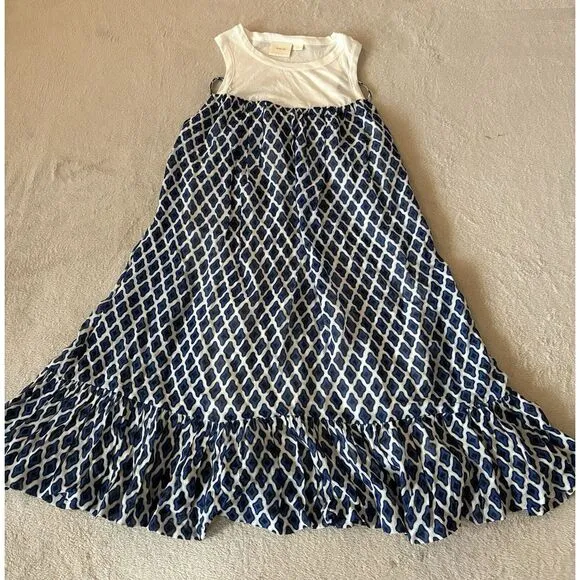 Anthropologie Maeve Women's Size Medium Petite Twofer Printed Tank Dress