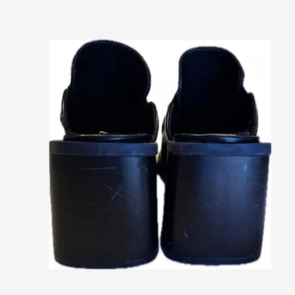Anthropologie Seychelles Clogs Mules Shoes Kami Womens Size 8.5 Black 3&quot; Heel…