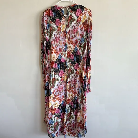 ANTHROPOLOGIE SHARA PLEATED MIDI DRESS
