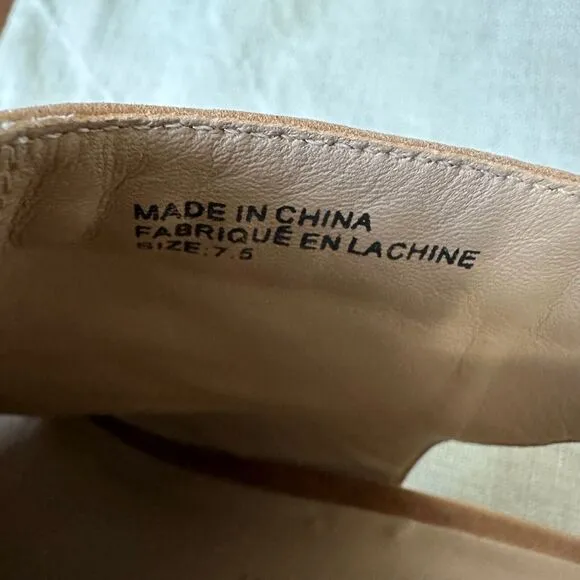 ANTHROPOLOGIE Woven Detail Shooties Peep Toe Booties Tan Leather