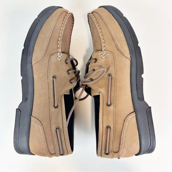 Apex Lt810m Orthopedic Boat Men's Shoe In Tan Size 9.5W Leather Comfort Orthotic