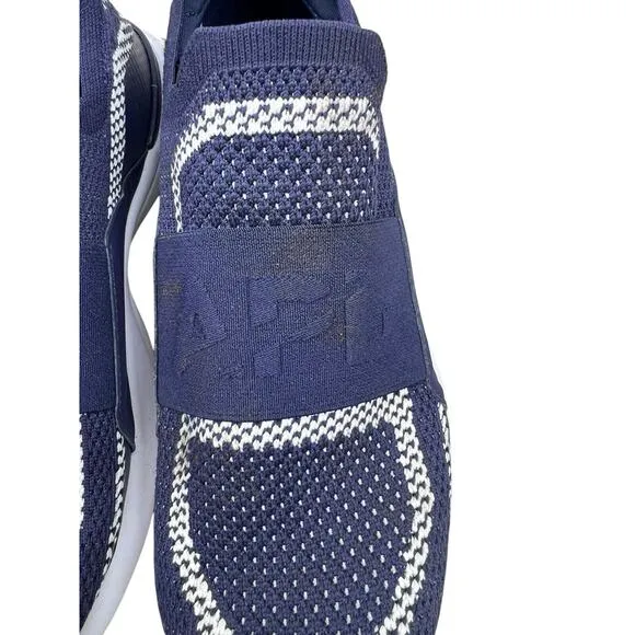 APL Womens Blue TechLoom Bliss Sneakers Size 7 Navy White Running Slip On Shoes