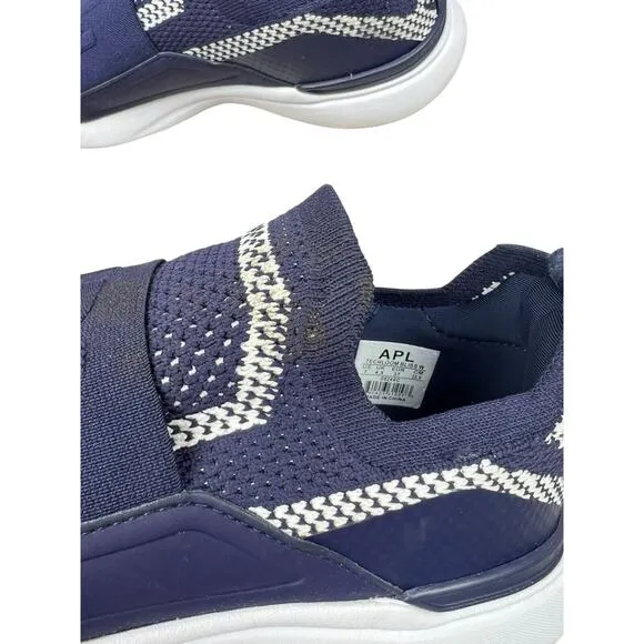 APL Womens Blue TechLoom Bliss Sneakers Size 7 Navy White Running Slip On Shoes