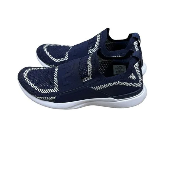 APL Womens Blue TechLoom Bliss Sneakers Size 7 Navy White Running Slip On Shoes