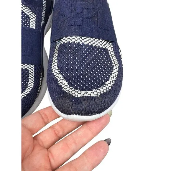 APL Womens Blue TechLoom Bliss Sneakers Size 7 Navy White Running Slip On Shoes