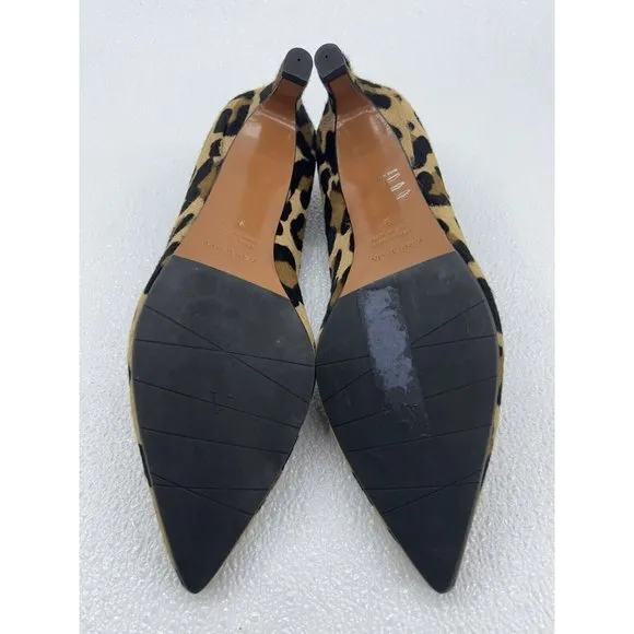 Aquatalia Marianna Pump Fur Suede Kitten Heel Pointed Toe Shoes Women's Size 9