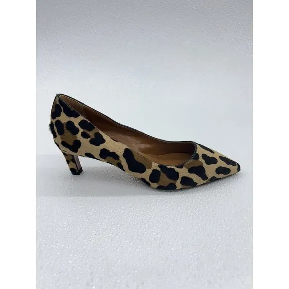 Aquatalia Marianna Pump Fur Suede Kitten Heel Pointed Toe Shoes Women's Size 9