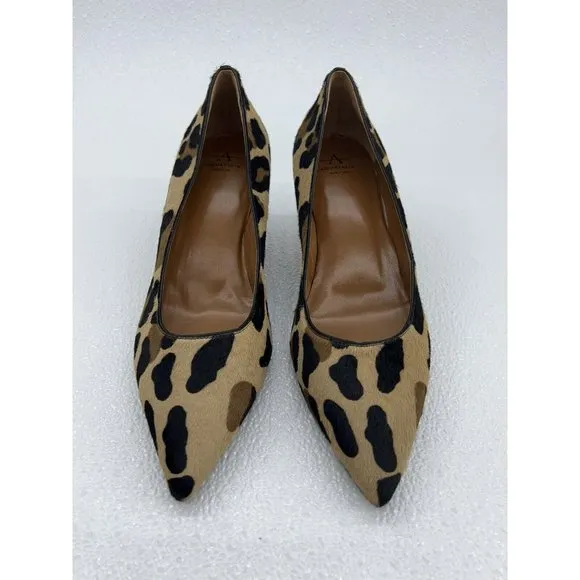 Aquatalia Marianna Pump Fur Suede Kitten Heel Pointed Toe Shoes Women's Size 9