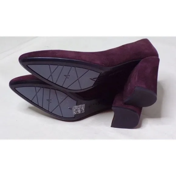 🆕AQUATALIA Peony Block Heel Pump Shoes Brown Suede 6.5