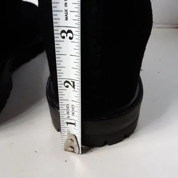 Aquatalia Women's size 6.5M Black Suede Hidden Heel Winter Boot