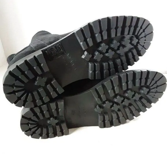 Aquatalia Women's size 6.5M Black Suede Hidden Heel Winter Boot