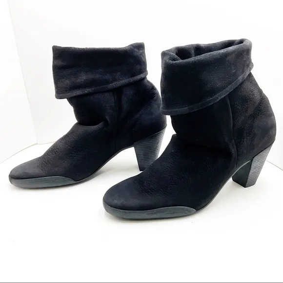 🆕{ARCHE} French Pull-Up Cuffed Slouch Boots