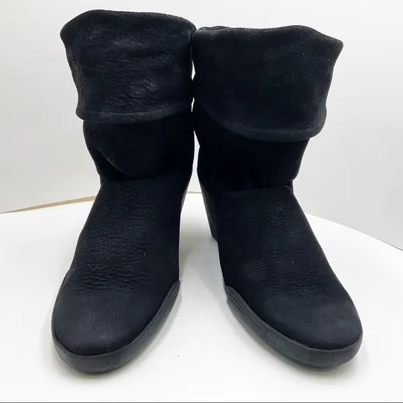 🆕{ARCHE} French Pull-Up Cuffed Slouch Boots