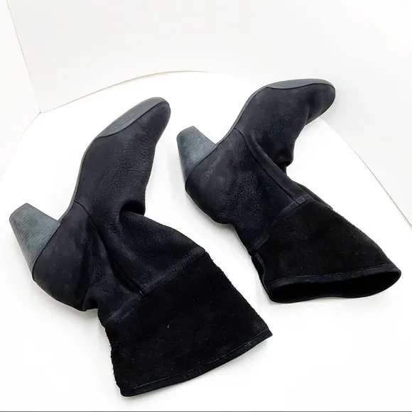 🆕{ARCHE} French Pull-Up Cuffed Slouch Boots