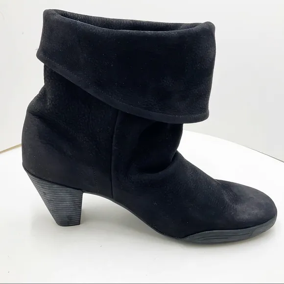 🆕{ARCHE} French Pull-Up Cuffed Slouch Boots
