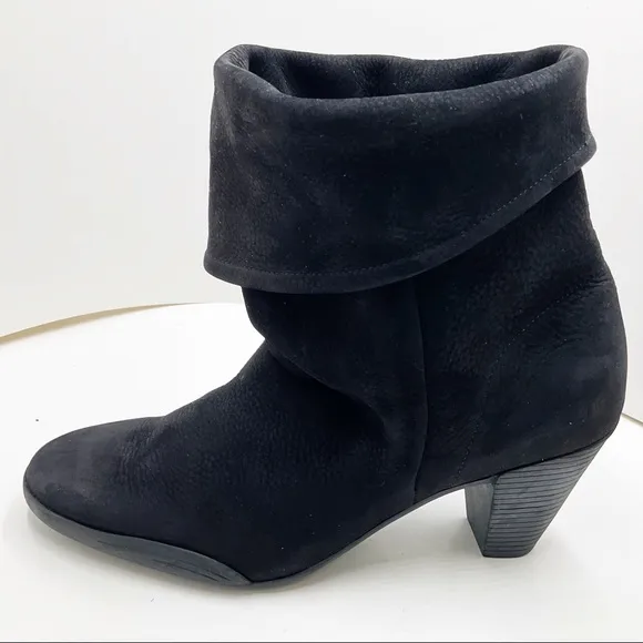 🆕{ARCHE} French Pull-Up Cuffed Slouch Boots