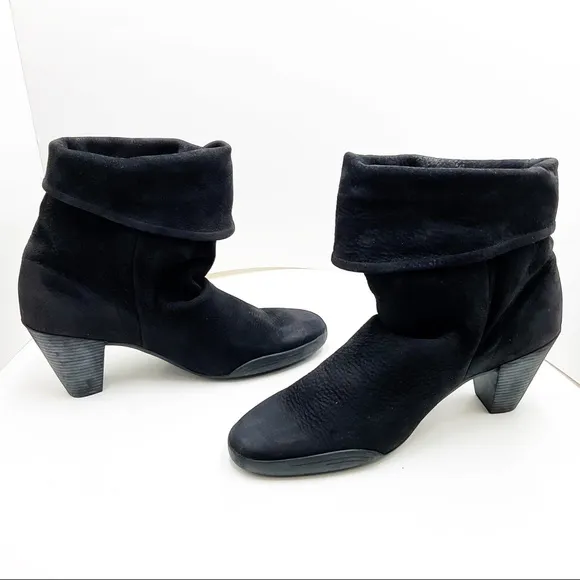 🆕{ARCHE} French Pull-Up Cuffed Slouch Boots