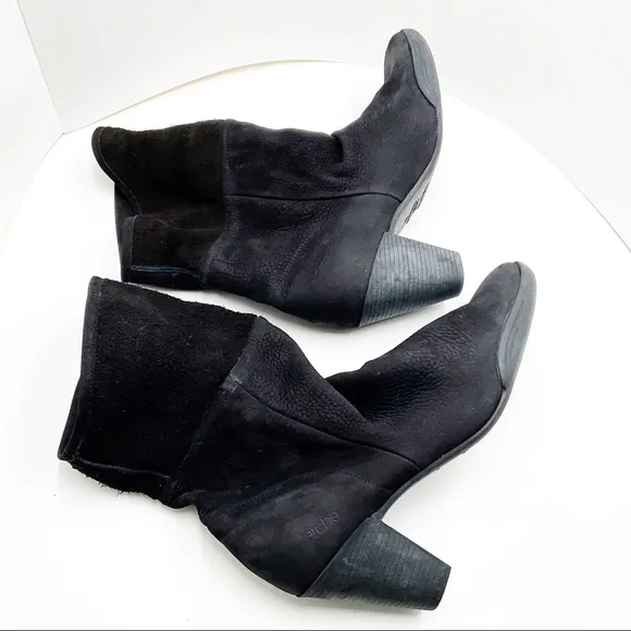 🆕{ARCHE} French Pull-Up Cuffed Slouch Boots