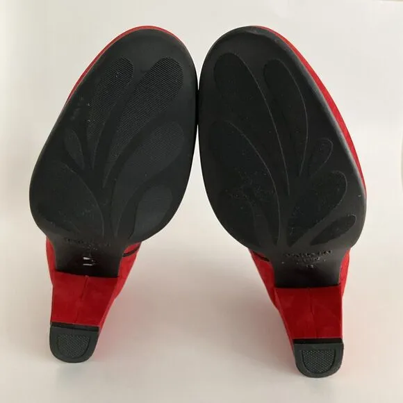 Arche LN Bootie Size 42 US 11M Red Suede Ankle Comfort Boots