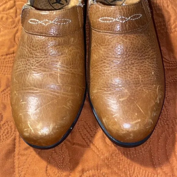 Ariat Brown Leather Western‎ Paddock Sport Clog boot 52380 Women Sz 7 🤠🤠 NWOT