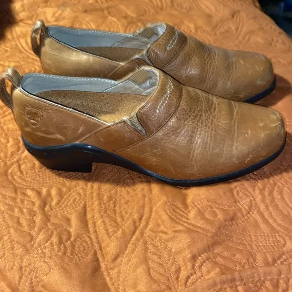 Ariat Brown Leather Western‎ Paddock Sport Clog boot 52380 Women Sz 7 🤠🤠 NWOT