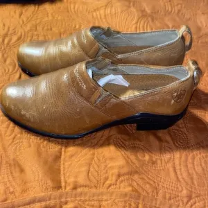 Ariat Brown Leather Western‎ Paddock Sport Clog boot 52380 Women Sz 7 🤠🤠 NWOT