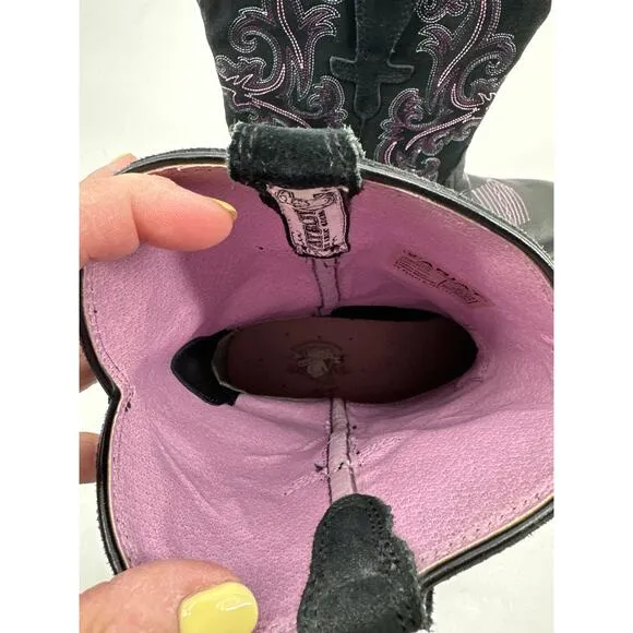 Ariat Fatbaby II Western Cowboy Boot in Black Deertan Size 11