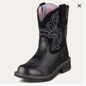 Ariat Fatbaby II Western Cowboy Boot in Black Deertan Size 11