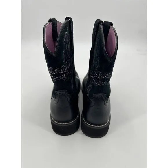 Ariat Fatbaby II Western Cowboy Boot in Black Deertan Size 11