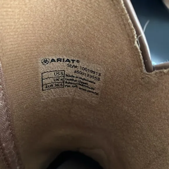 Ariat Leather Boots with American Flag Patch