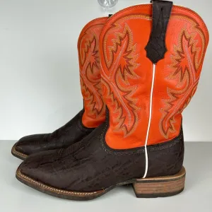 ARIAT QUICKDRAW WESTERN WORK COWBOY BOOTS SIZE 11 EE BROWN ORANGE