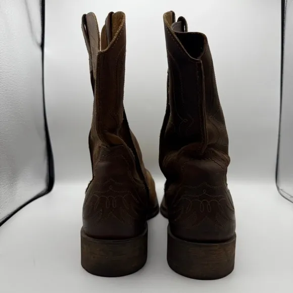 Ariat Rambler Phoenix Brown Cowboy Boots Square Toe Western Leather Mens Sz 13D