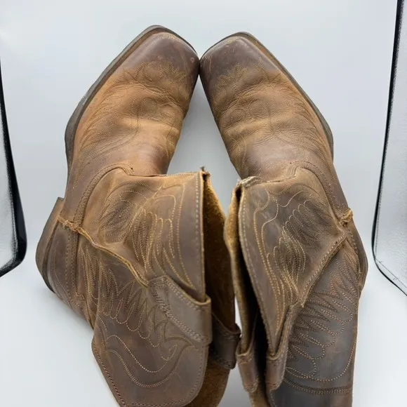 Ariat Rambler Phoenix Brown Cowboy Boots Square Toe Western Leather Mens Sz 13D