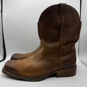 Ariat Rambler Phoenix Brown Cowboy Boots Square Toe Western Leather Mens Sz 13D
