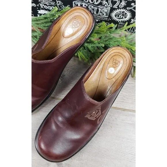 Ariat Sport Leather Clogs Mules Slip-On Shoes🤩