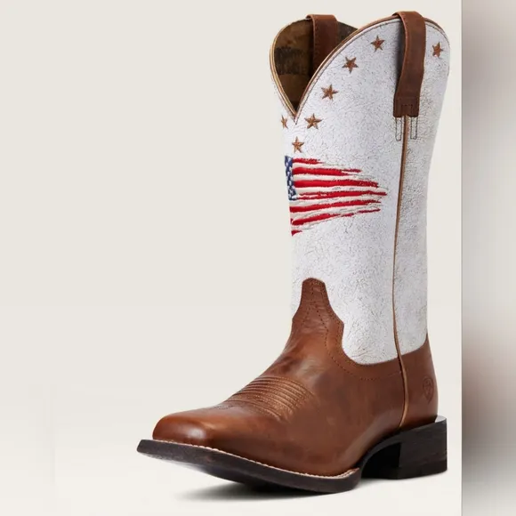 Ariat stylish Patriotic-Brand New in Box &quot;Patriot&quot; Western Cowboy leather boots